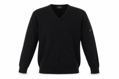 Greg Norman Men's Black V-Neck Wool Jumper M