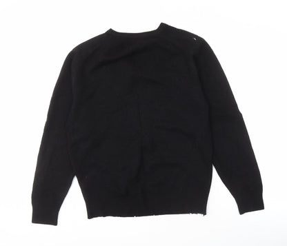 Greg Norman Men's Black V-Neck Wool Jumper M