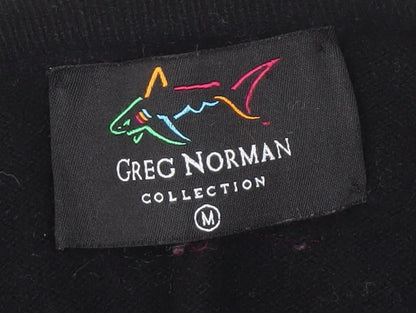 Greg Norman Men's Black V-Neck Wool Jumper M