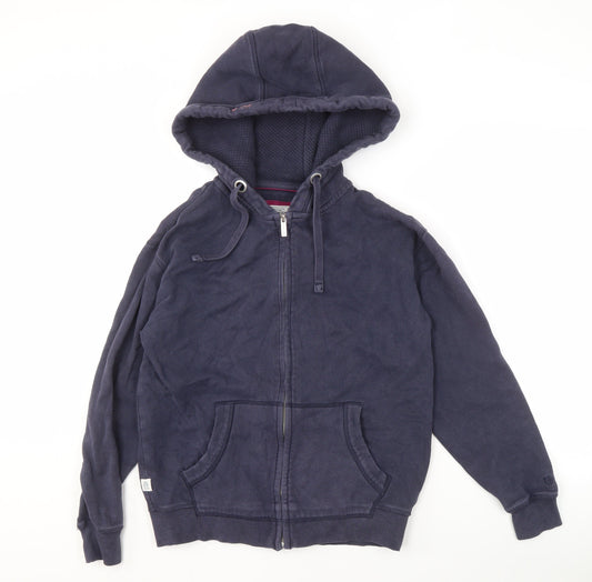 Mens UK Size S FatFace Blue Full Zip Hoodie