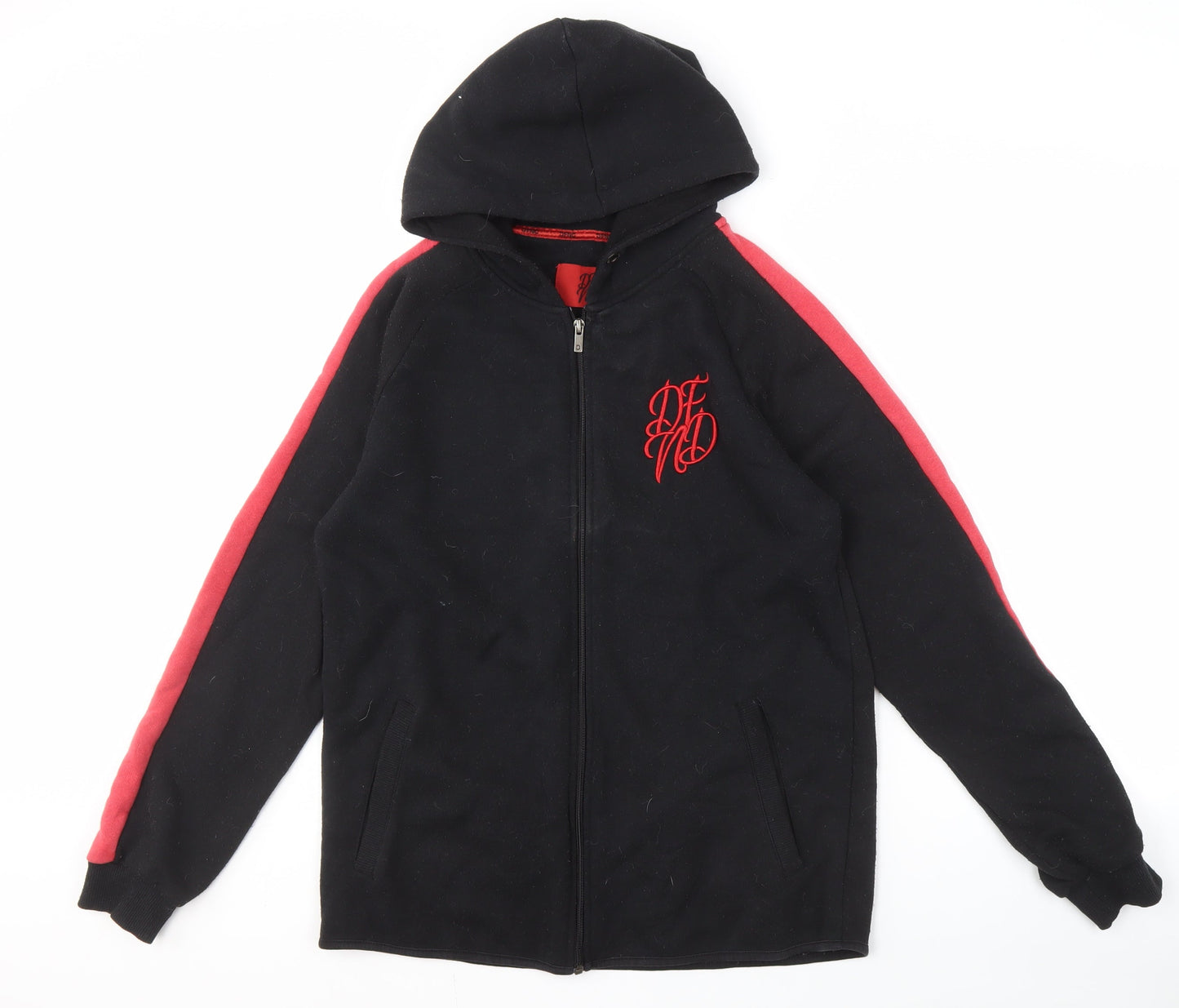 UK Size L DFND Black Full Zip Hoodie