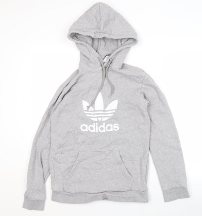 Mens UK Size S adidas Grey Pullover Hoodie