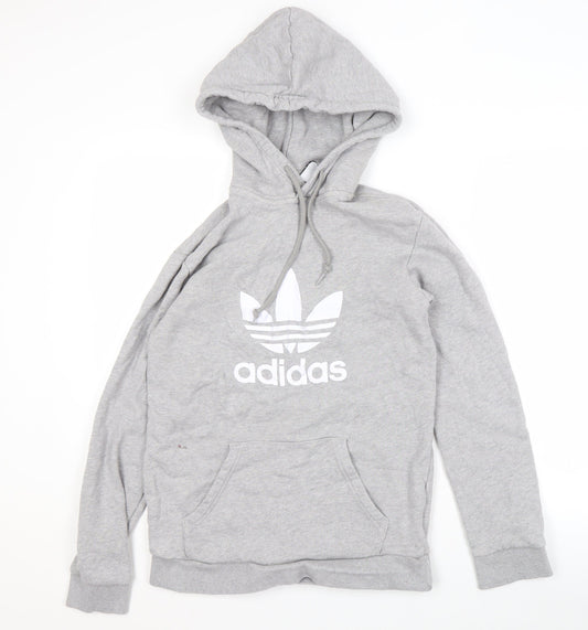 Mens UK Size S adidas Grey Pullover Hoodie