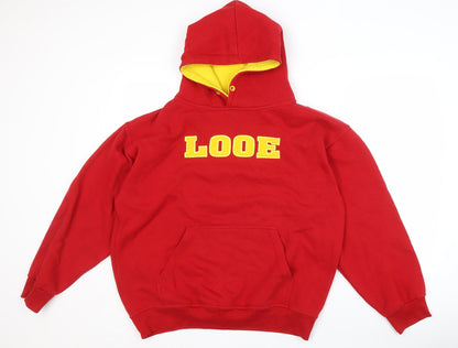 No Worries Red Hoodie, Unisex M, Pullover, Casual Style