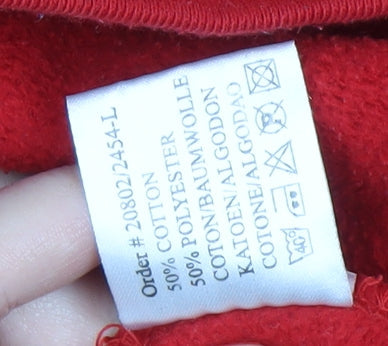 No Worries Red Hoodie, Unisex M, Pullover, Casual Style