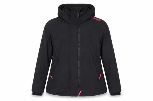 Womens UK Size M Superdry Black Windbreaker Coat