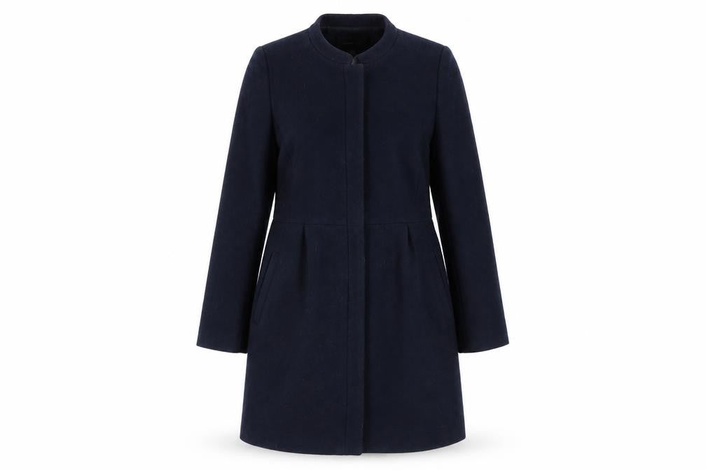 Womens UK Size S Mango Blue Overcoat