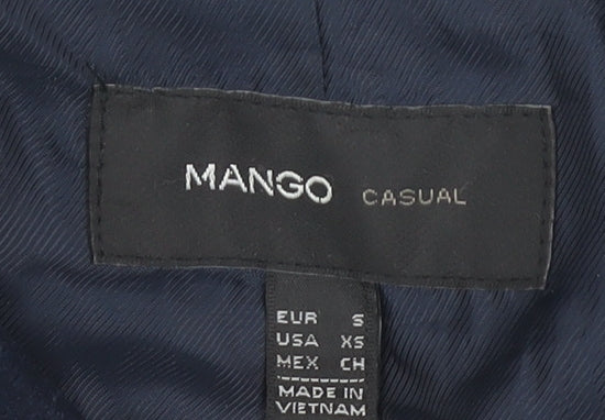 Womens UK Size S Mango Blue Overcoat