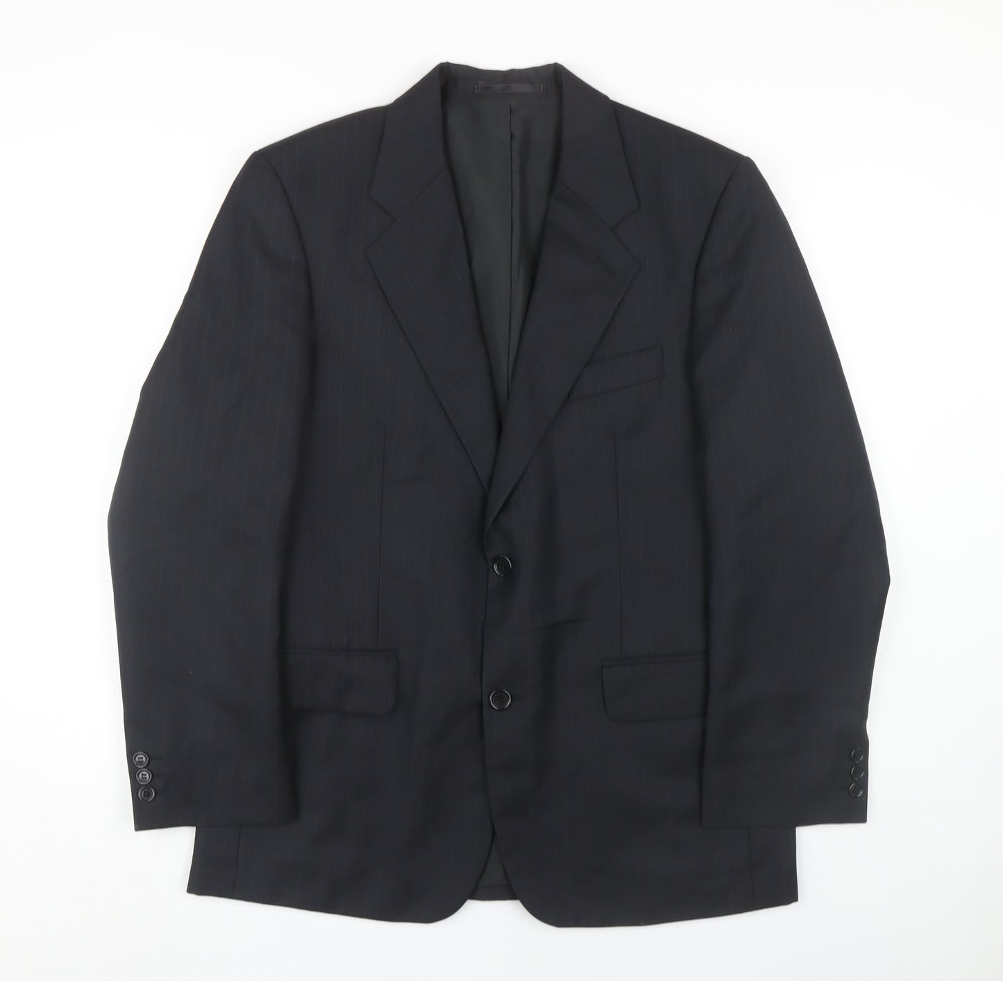 UTC Men's Black Striped Blazer - Size 38R Formal Jacket
