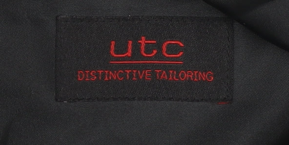 UTC Men's Black Striped Blazer - Size 38R Formal Jacket