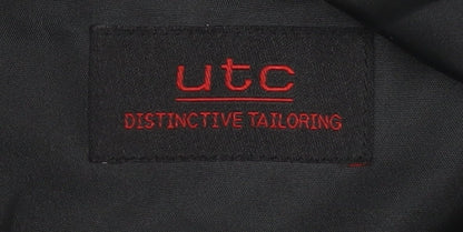 UTC Men's Black Striped Blazer - Size 38R Formal Jacket