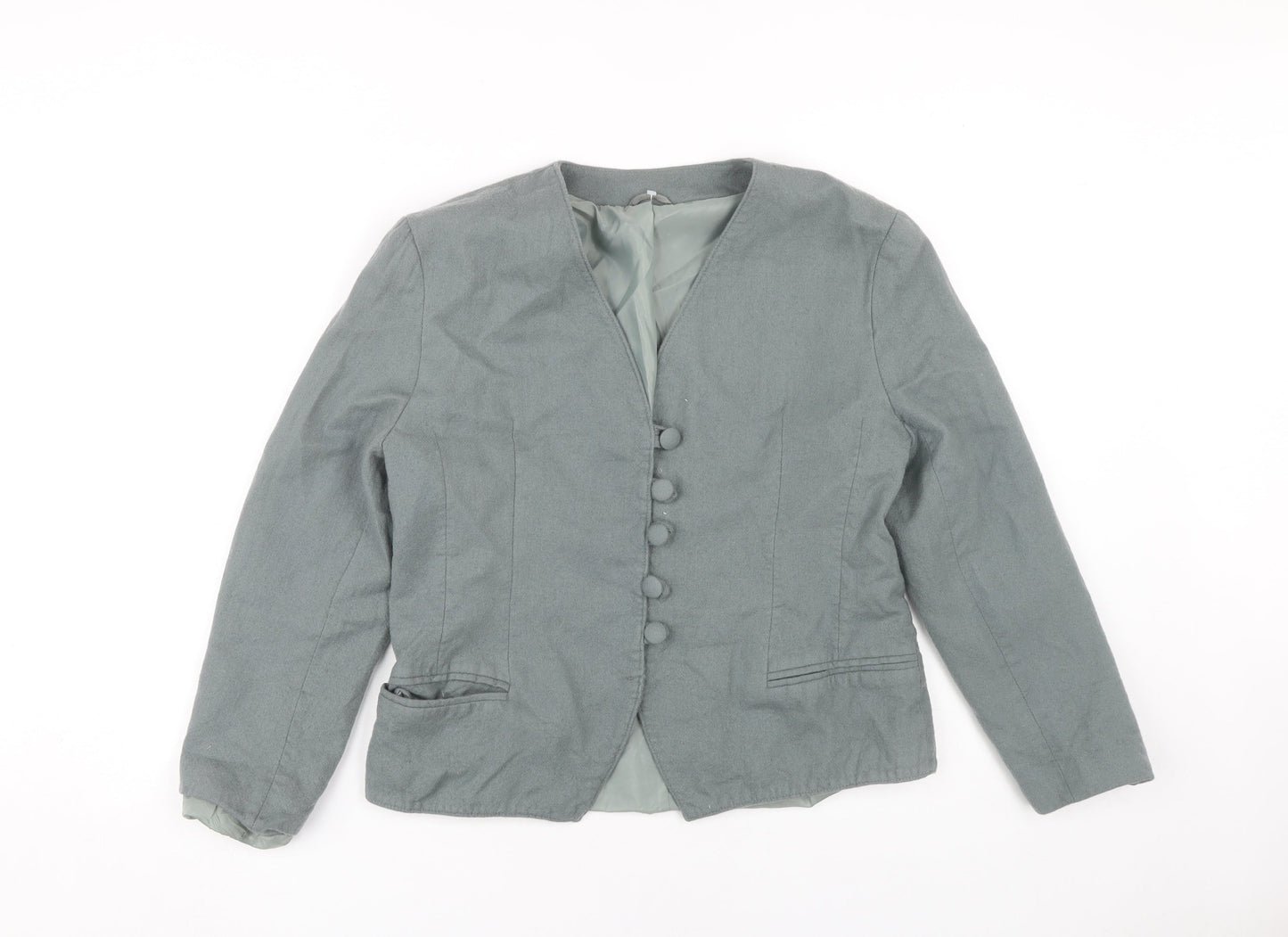 Lorraine Cheal Women’s Grey Wool Blazer Size 14
