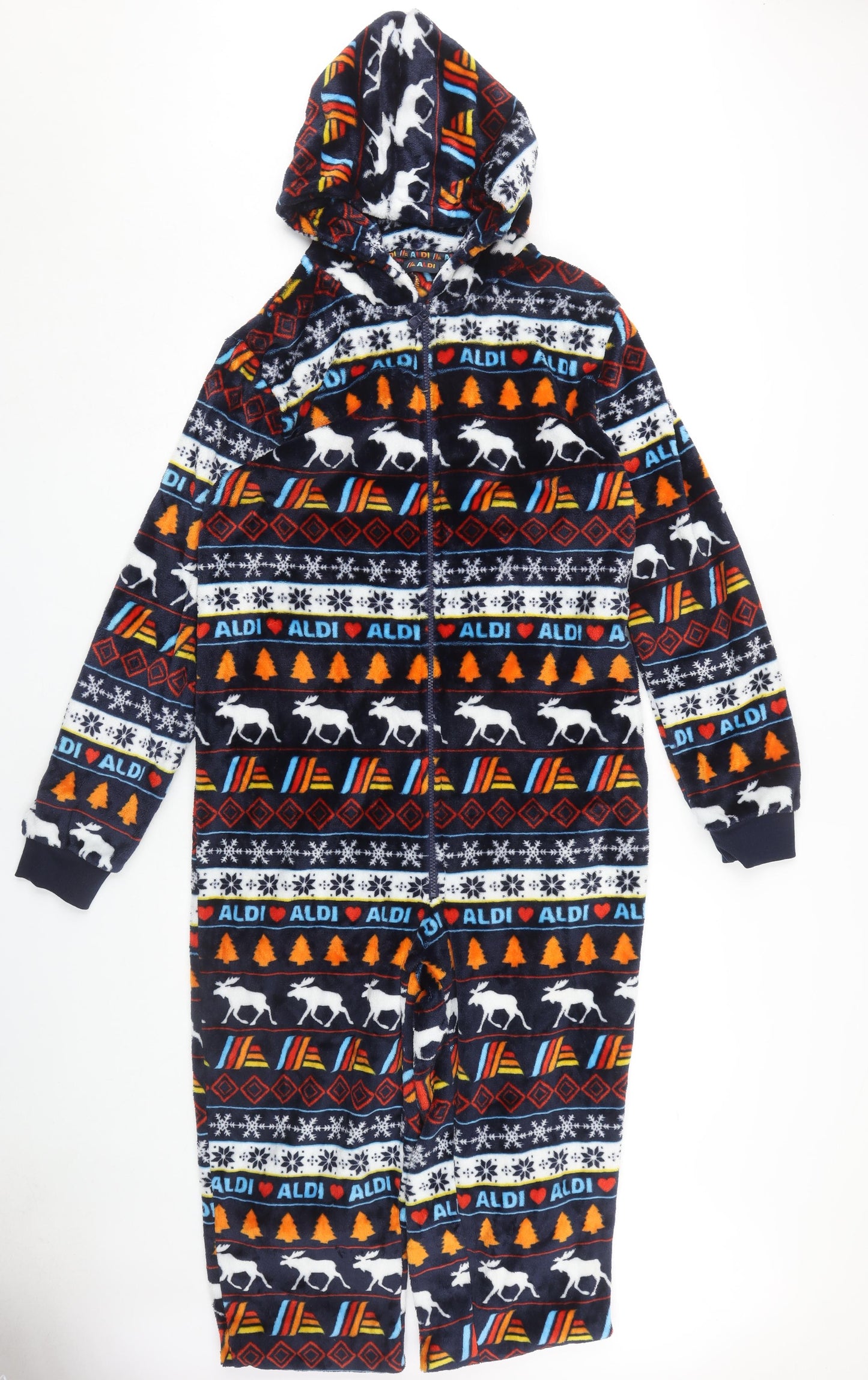 Aldi Unisex Adults Multicoloured Onesie Size S
