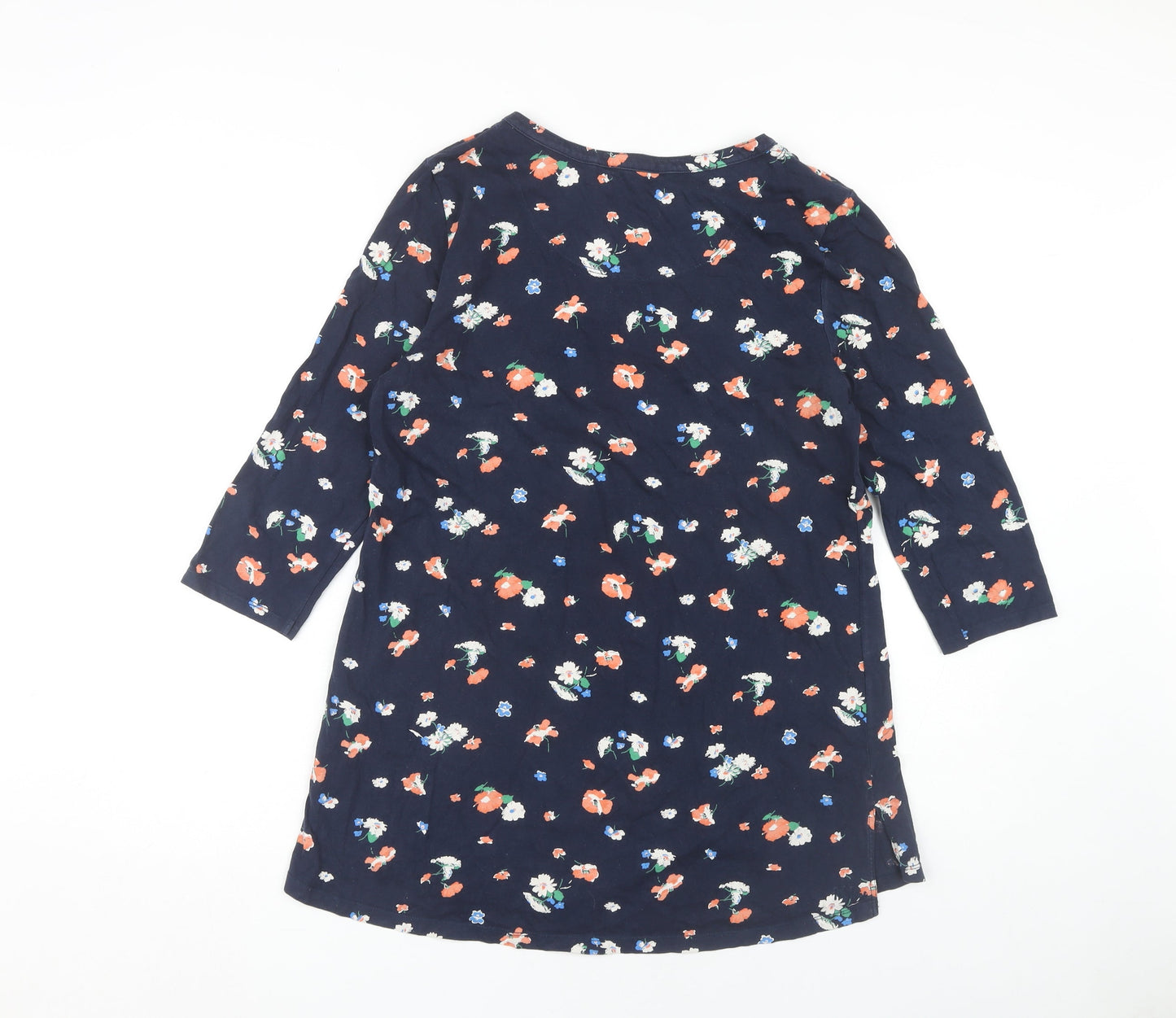 Womens UK Size 14 Fat Face Blue Tunic T-Shirt