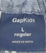 GapKids Blue Geometric Embroidered A-Line Dress - Girls 10-11