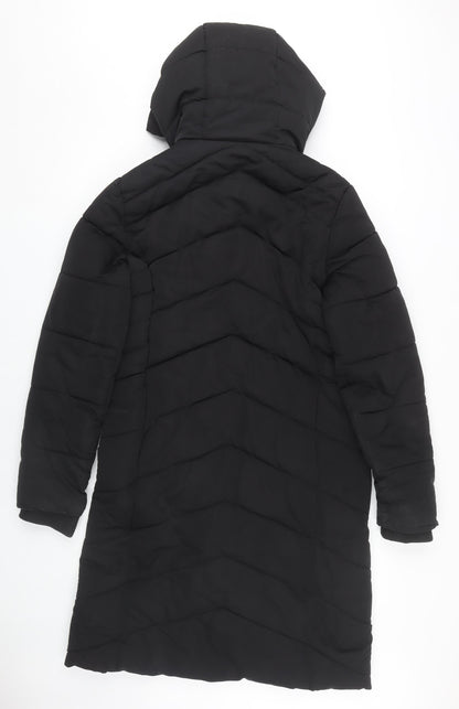 Next Women's Black Hooded Puffer Jacket Size 8