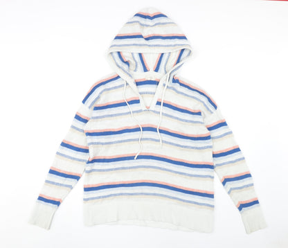 Womens UK Size 16 Fat Face Multicoloured Pullover Hoodie