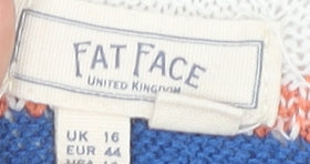 Womens UK Size 16 Fat Face Multicoloured Pullover Hoodie