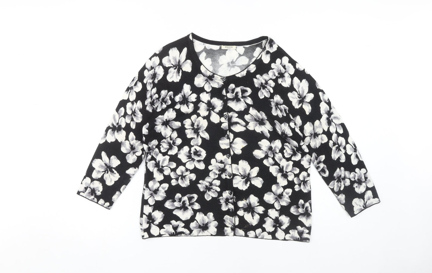 Womens UK Size M Precis Petite Black Cardigan Jumper