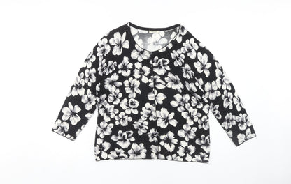 Womens UK Size M Precis Petite Black Cardigan Jumper