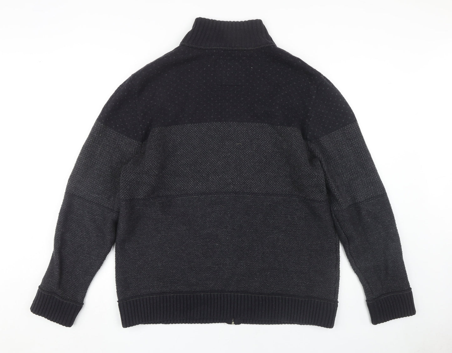 Mantaray Men's L Black Full Zip High Neck Jumper