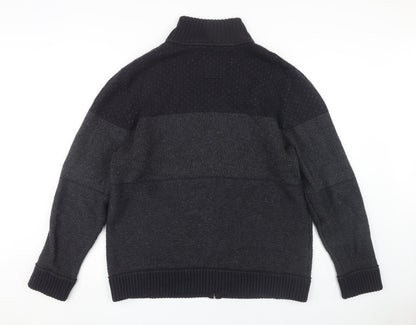 Mantaray Men's L Black Full Zip High Neck Jumper