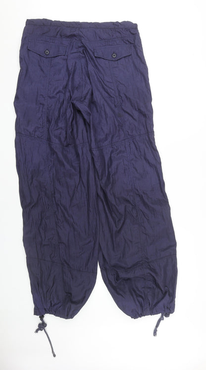 Womens UK Size S Motel Relaxed Fit Cargo Blue Trousers