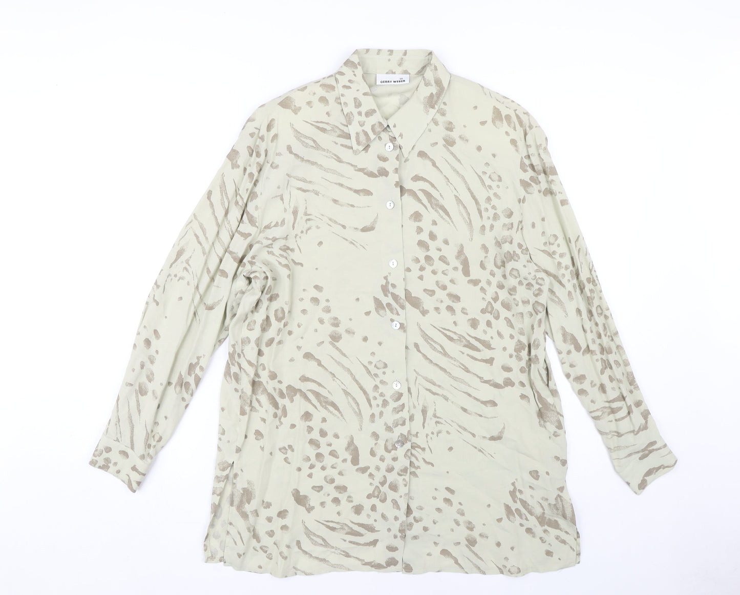 Womens UK Size 12 Gerry Weber Beige Basic Button-Up