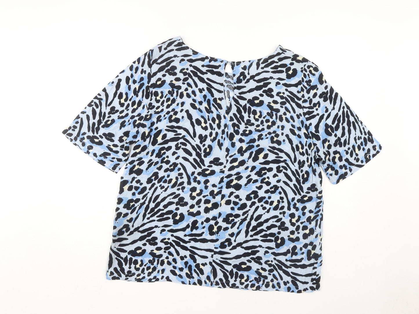 Womens UK Size M ICHI Blue Basic Blouse