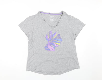 Mountain Warehouse Women's Grey V-Neck T-Shirt UK 16