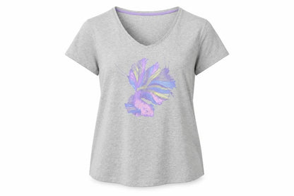 Mountain Warehouse Women's Grey V-Neck T-Shirt UK 16