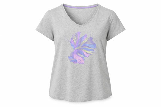 Mountain Warehouse Women's Grey V-Neck T-Shirt UK 16