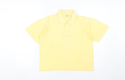 Womens UK Size S Laura Ashley Yellow Basic Polo