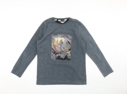 Star Wars Boys Grey T-Shirt 12-13 Yrs Long Sleeve Polyester