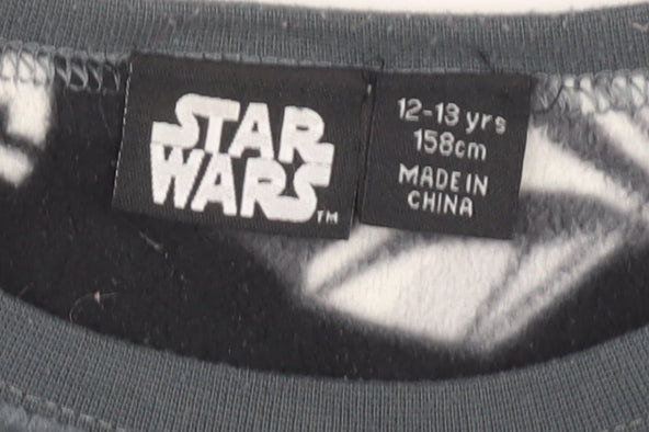 Star Wars Boys Grey T-Shirt 12-13 Yrs Long Sleeve Polyester