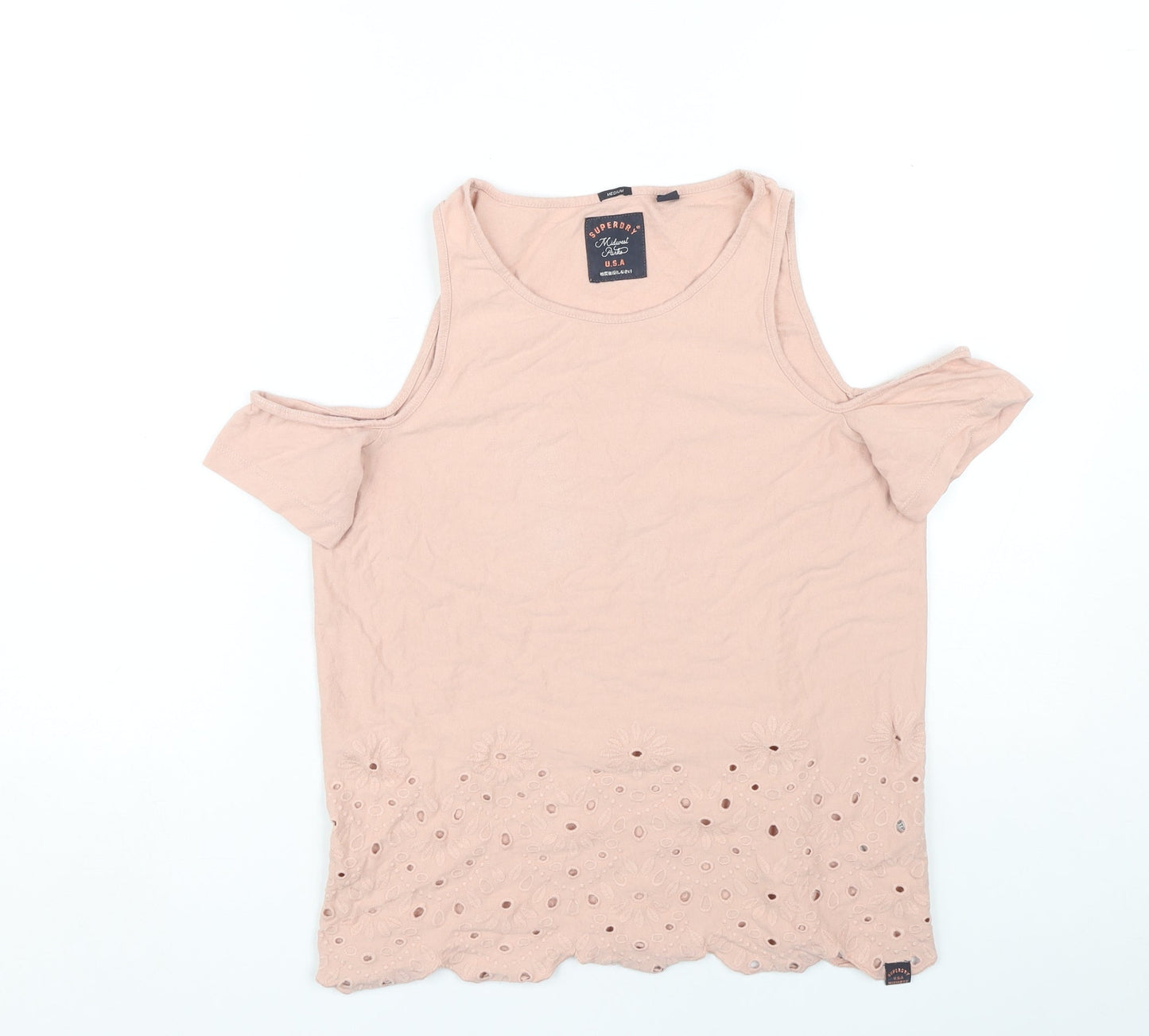 Womens UK Size M Superdry Pink Basic Blouse
