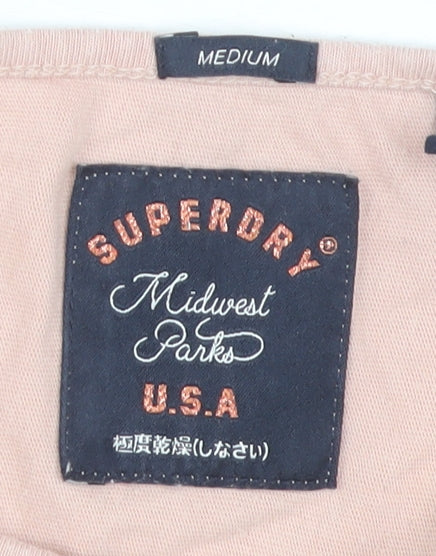Womens UK Size M Superdry Pink Basic Blouse