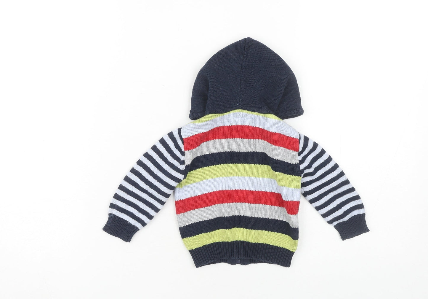 Mamas & Papas Unisex Baby Multicoloured Striped Full Zip Hoodie