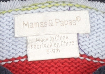 Mamas & Papas Unisex Baby Multicoloured Striped Full Zip Hoodie
