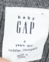 Gap Girls Grey Cotton Pullover Jumper, 4 Years