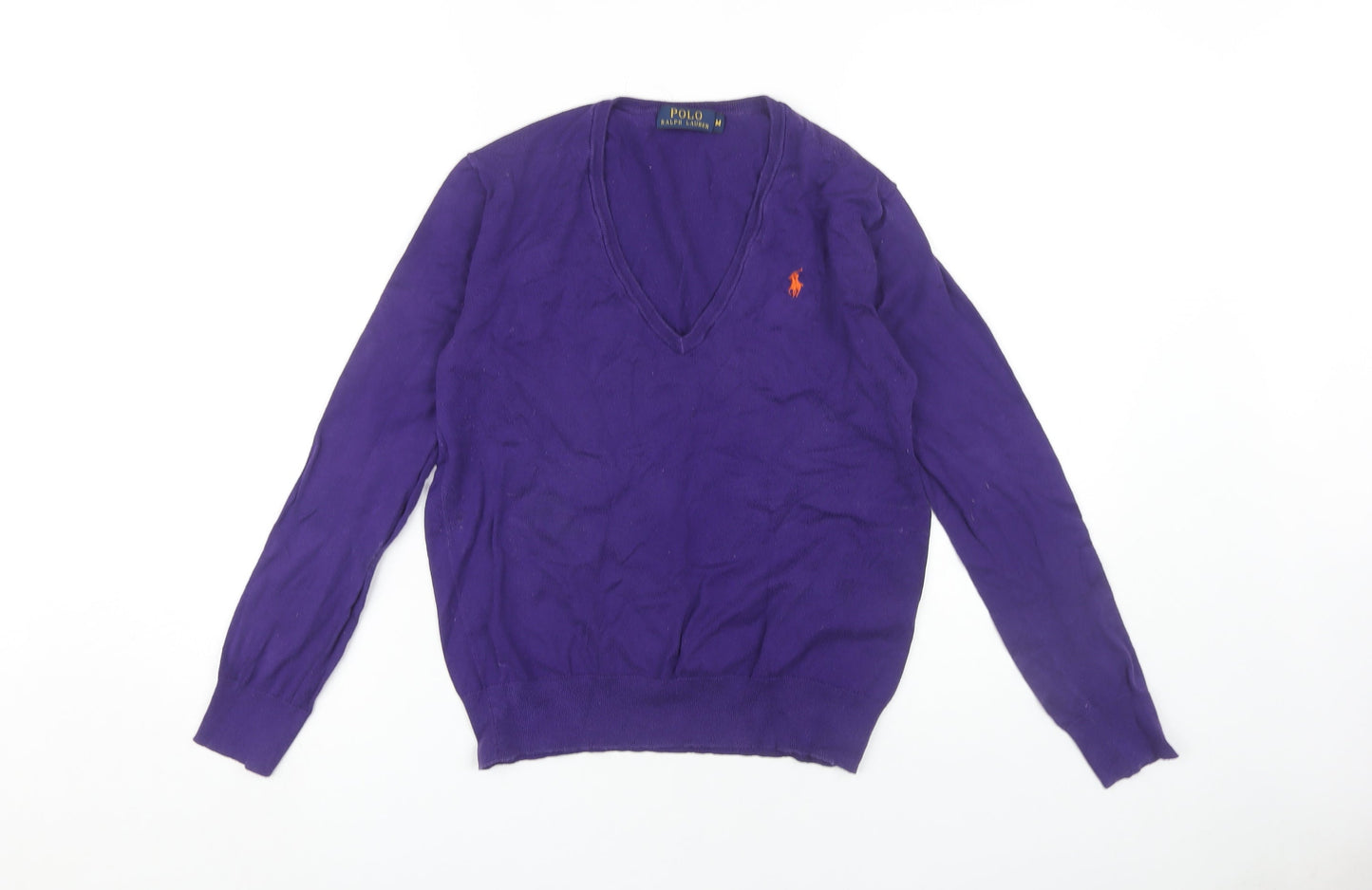 Womens UK Size M Ralph Lauren Purple Pullover Jumper