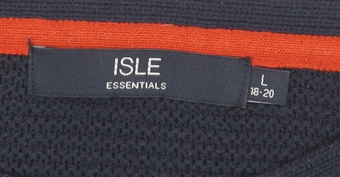 Womens UK Size L Isle Essentials Multicoloured Pullover Jumper