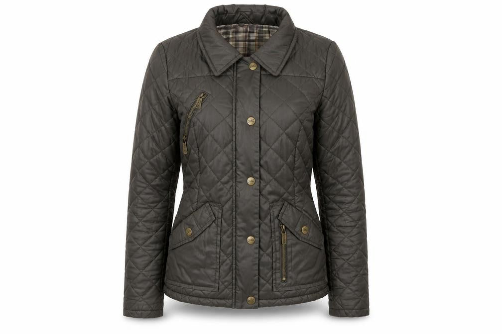 Womens UK Size 10 SoulCal & Co Green Quilted Coat