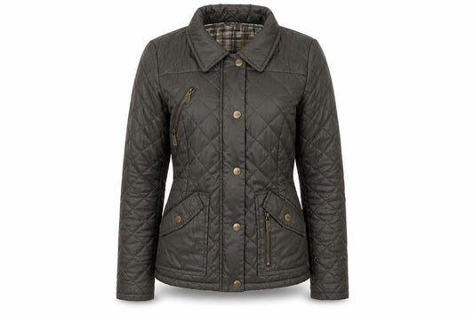Womens UK Size 10 SoulCal & Co Green Quilted Coat