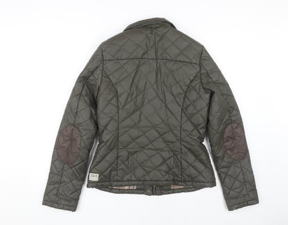 Womens UK Size 10 SoulCal & Co Green Quilted Coat