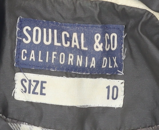 Womens UK Size 10 SoulCal & Co Green Quilted Coat