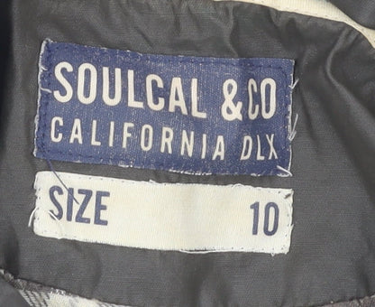 Womens UK Size 10 SoulCal & Co Green Quilted Coat