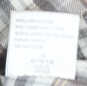 Womens UK Size 10 SoulCal & Co Green Quilted Coat