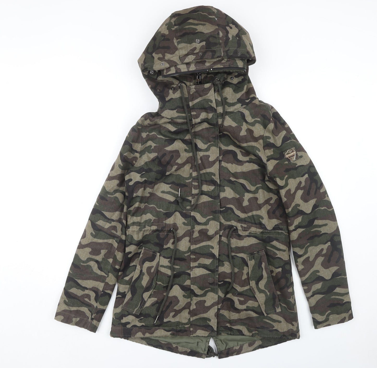 JAYLOUCY Women's Camouflage Parka Size 8 Casual Autumn