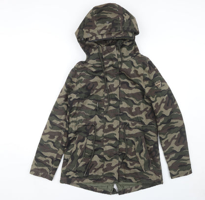 JAYLOUCY Women's Camouflage Parka Size 8 Casual Autumn